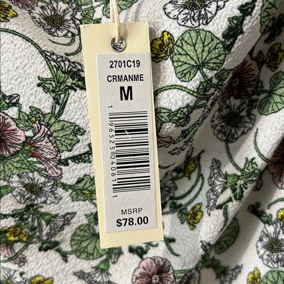 Max Studio Floral Skirt - Green and White NWT - Picture 6 of 6